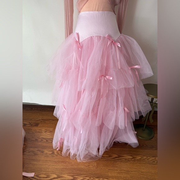 Dolls Kill Sugar Thrillz LATE TO THE BALL TULLE MAXI SKIRT